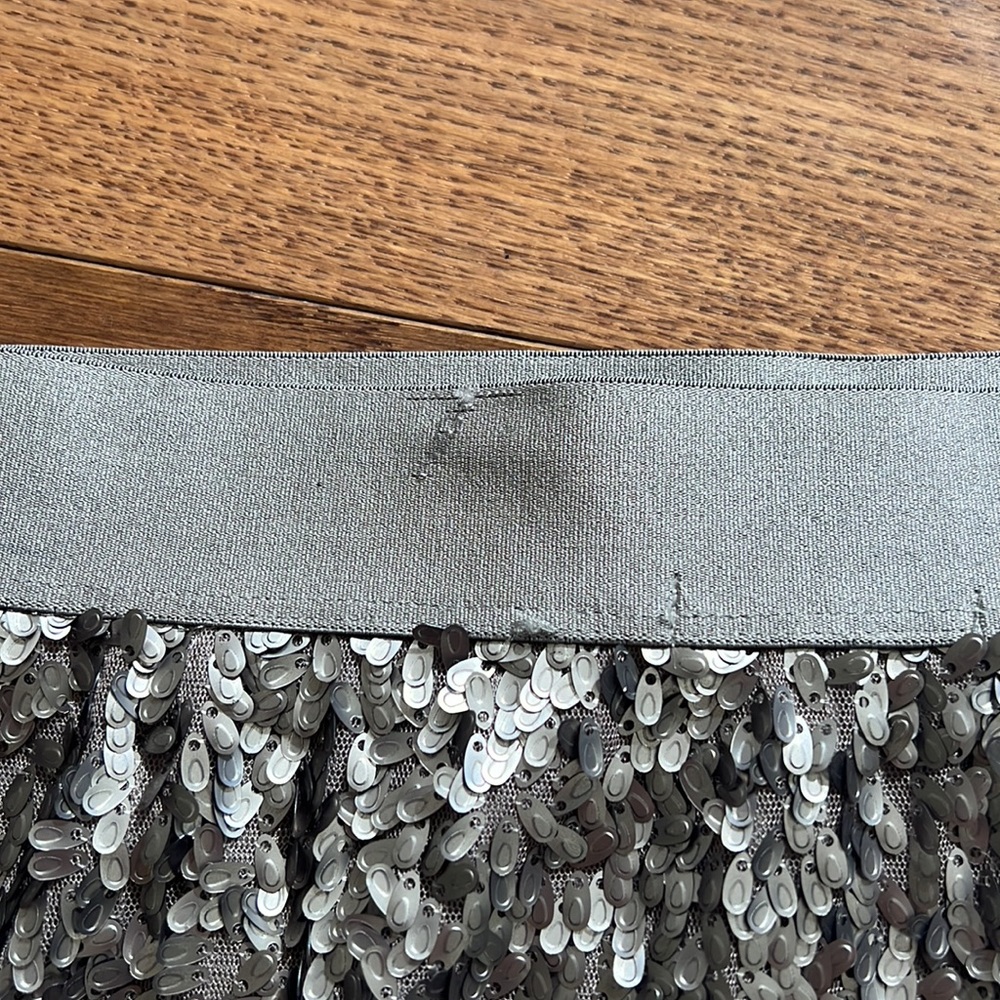 Gray/Silver Sequin Skirt - image 4
